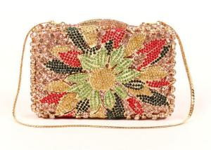 Wholesale Multi Color Crossbody Stone Clutch Bag Diamond Gold Pu Lining For Women from china suppliers