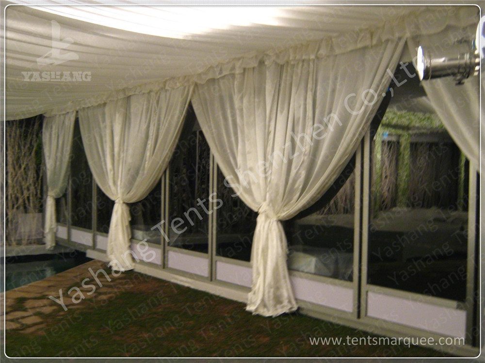 Replacement Tent Parts Decorative Lining Satin Cloth / Trevira CS Material
