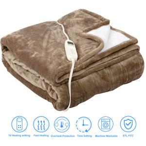 Wholesale Far Infrared Washable Electric Heated Blanket 45degree Temperature SHEERFOND from china suppliers