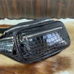 Casual Style Authentic Alligator Skin Men's Small Waist Packs Exotic Genuine