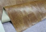 Brown Faux Leather Material , Waterproof Pvc Artificial Leather 330 Gsm