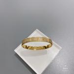 18K Gold Stainless Steel Bracelet Kaleidoscope Full Drill Wide Version Bangle