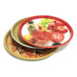 Decorative metal trays for food