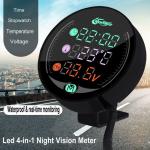 8-30v Motorcycle Aftermarket Speedometer , 12w Universal Motorcycle Tachometer
