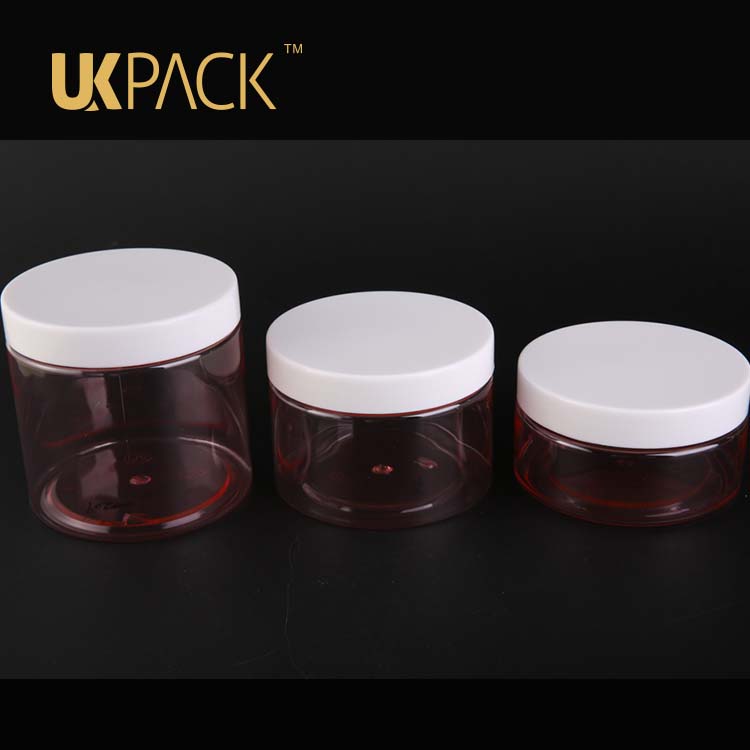 Large capacity 200ml 300ml 500ml PET empty cosmetic jar plastic
