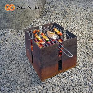 Wholesale Metal Wood Burning Open Fire Pit Barbecue Grill For Garden Outdoor Cooking from china suppliers