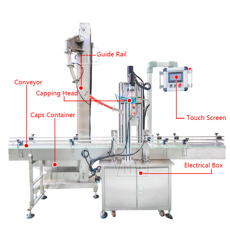 5 Gallon Plastic Water Bottle Screw Capper Proof Cap Closer Pneumatic Sealing Capping Machine