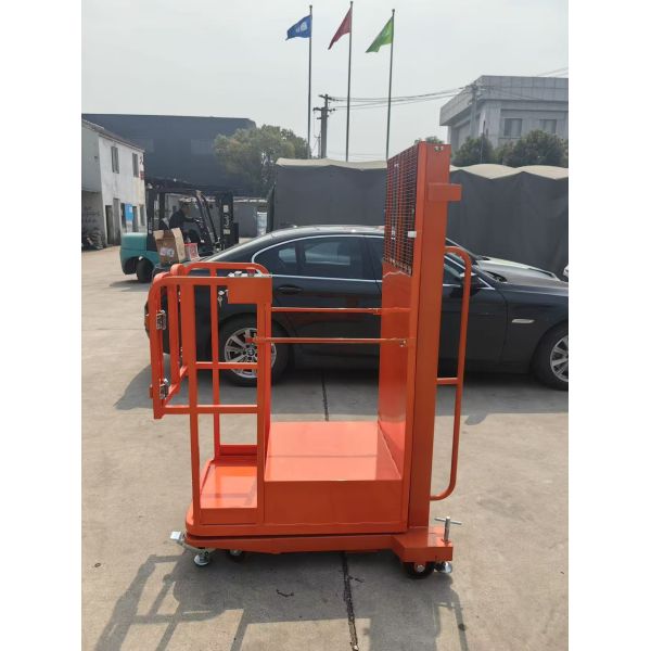 Electric Mini Order Picker with Dual Foot Pedals for Narrow Shop Aisles