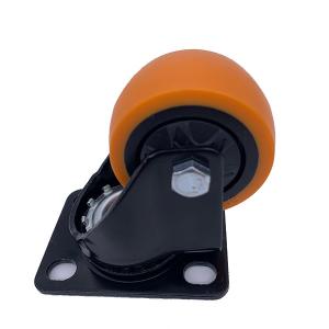 Wholesale 2 Inch Orange PU Swivel Heavy Duty No-Brake Caster from china suppliers