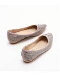 BS161 Wedge Heel Single Shoes Women'S Mid-Heel New Style Pressure Drill Inner