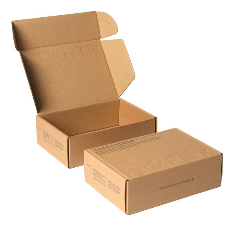 CMYK 4 Color Offest Printing Brown Craft Paper Box for Food Packaging Custom Logo
