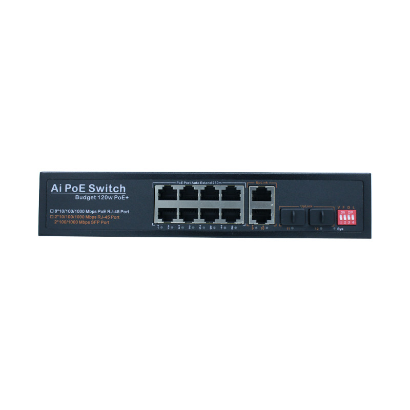 Intelligent Poe Switch Unmanaged With 8 Gigabit Port 2 SFP Port