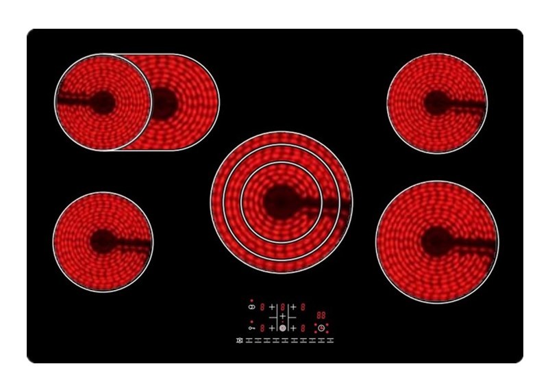 AC240v 77cm 5 Burner Electric Ceramic Hob For Hotel