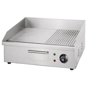 Wholesale Electric Indoor Grill with Half Grooved Cooking Plate 550x425x225mm Household Product from china suppliers