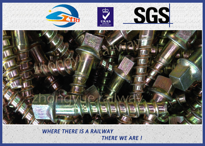Black Painting / Zinc Rail Sleeper Coach Screw Spike UIC864-1