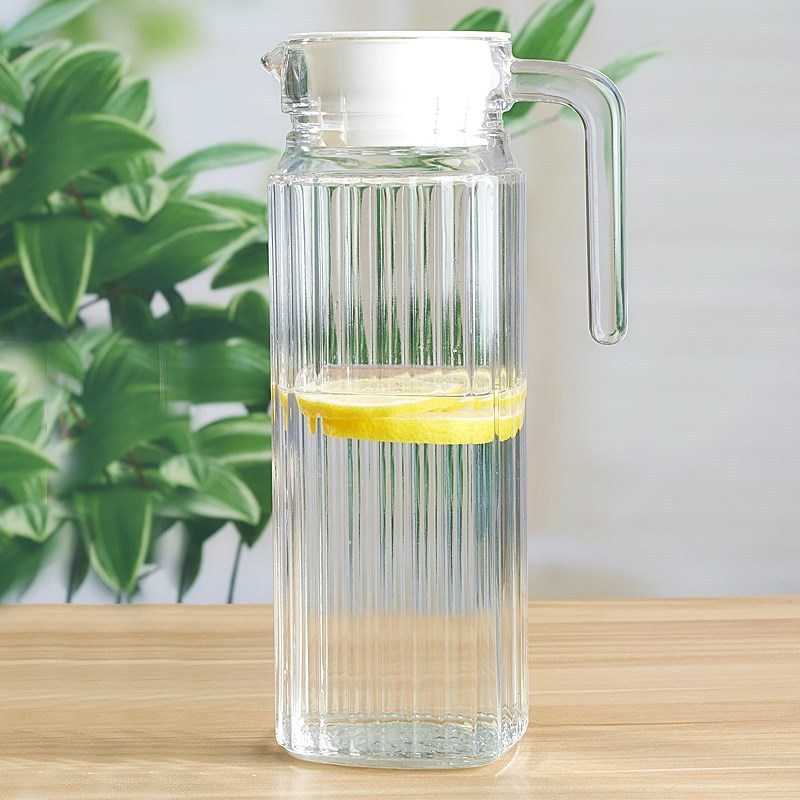 Wholesale Water Drinking Bottle Glass Transparent Water Jug Pitcher