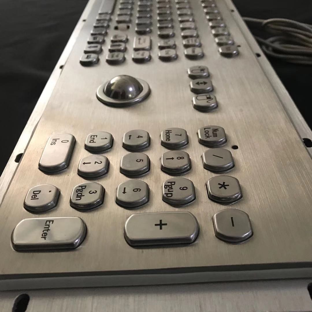 106 Keys Type Waterproof Keyboard , Industrial Grade Metal Computer Keyboard