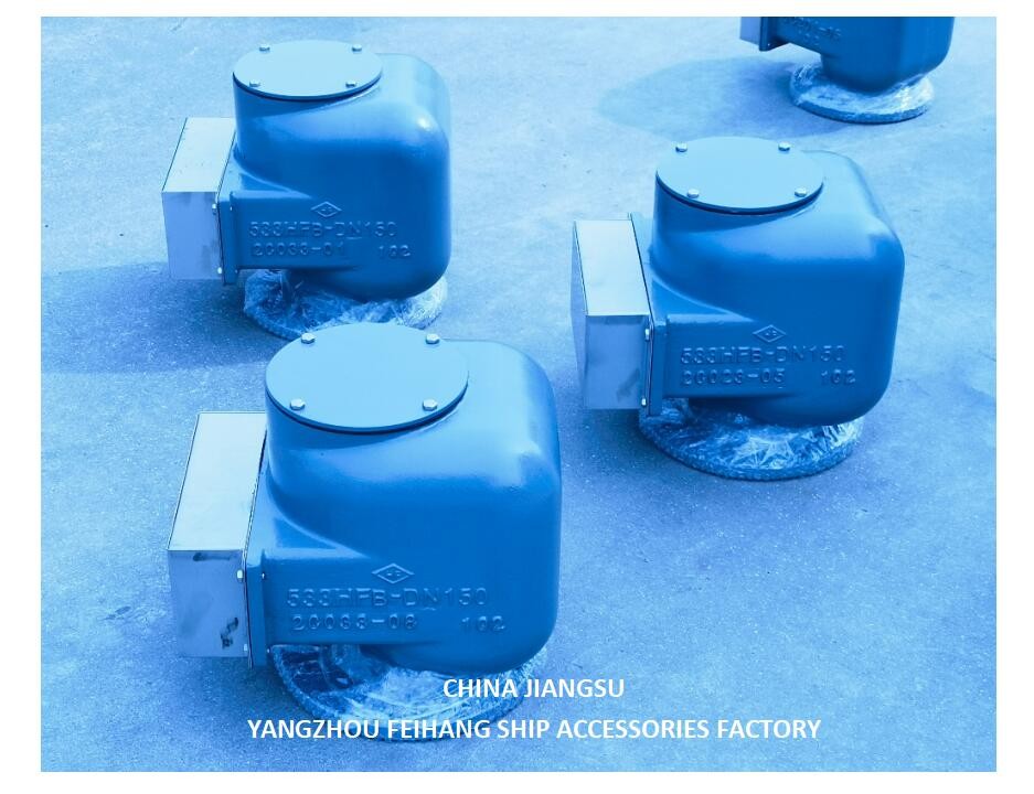BILGE OIL W. T. AIR VENT HEAD NO.533HFB-150A MARINE AIR PIPE HEAD BODY CAST IRON WITH STAINLESS STEEL FLOAT