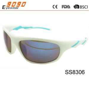 Wholesale Hot sale style sports sunglasses with plastic frame, UV 400 protection lens from china suppliers