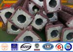Famous Project Hot Dip Galvanized Metal Light Pole , White Coating Light Steel