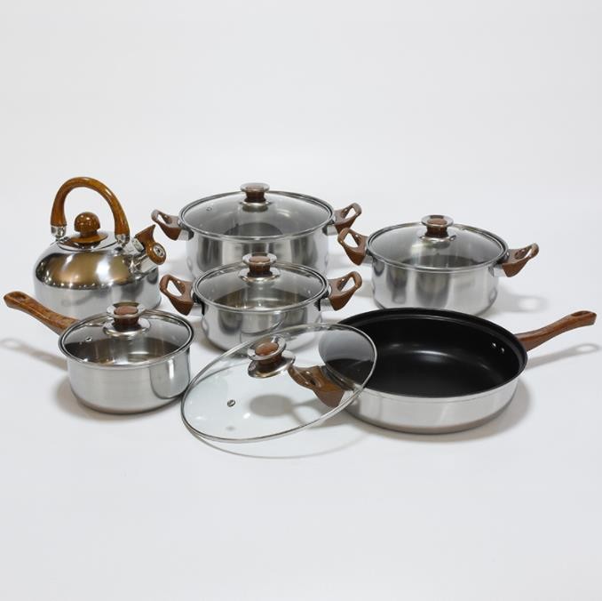 cookware set wholesale NonStick pots and pans set stainless steel Granite pots 13 pcs set