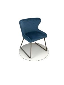 Wholesale Blue Velvet 5.2KGS 810mm Armrest Upholstered Banquet Leisure Chair from china suppliers