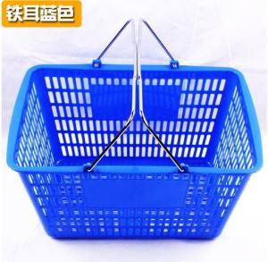 Wholesale Blue / Red Shopping Baskets , Stacking Carry Style Retail Shopping Baskets from china suppliers
