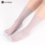 Ladies' Fashion Shiny Gold Silver metallic Yarn Socks Trendy Glittery Slouch