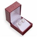 White Flocked Jewelry Plastic Box Stable Performance 47x52x38mm Size Or