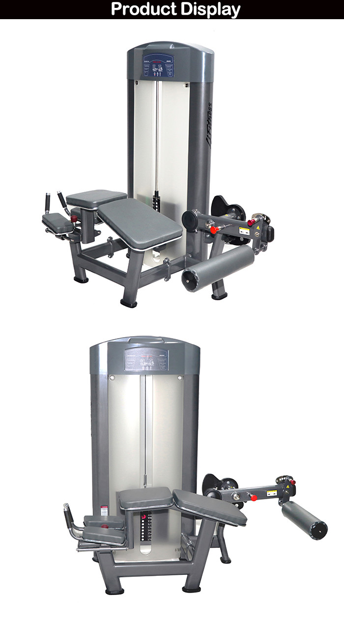 Commercial Gym Life Fitness Strength Equipment , Horizontal Prone Leg Curl Machine