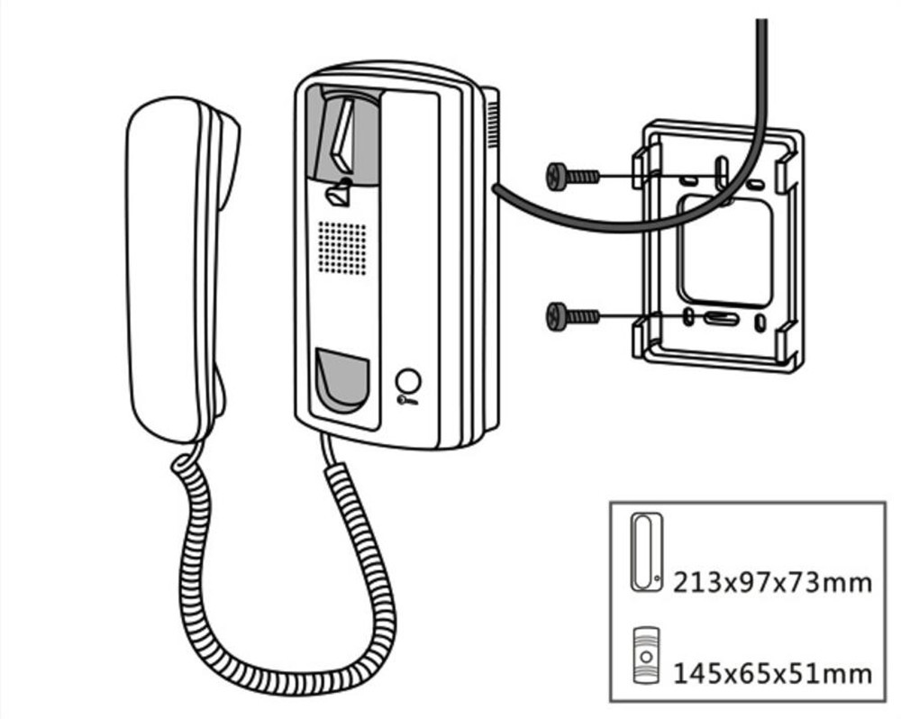 Non Visual One To One Intercom Doorbell EMC Approved Lock Function