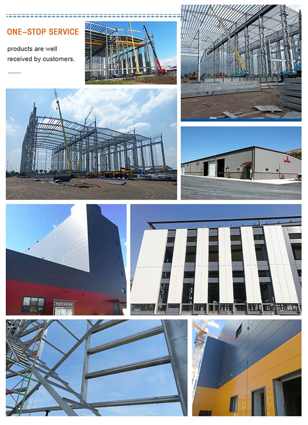 Multi Storey prefab commercial buildings prefabricated steel structure 4s car showroom Prefab exhibition hall