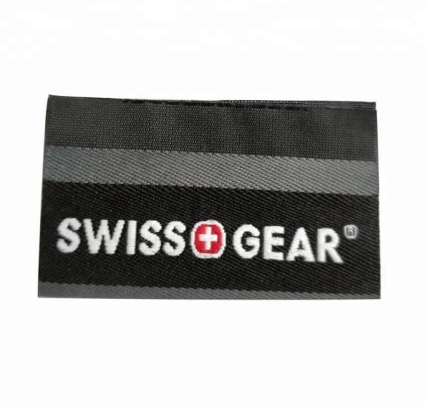Clothing Brand Name Woven Fabric Labels Fashion Gold Yarn Wholesale Apparel