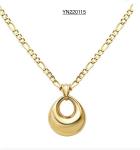 Ins Style Retro Drop Pendant Necklace Daily Torque Stainless Gold Necklace