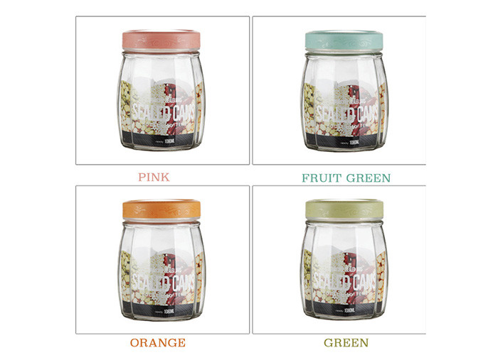 Transparent Lid High White Glass Sealable Glass Jars For Seasonings