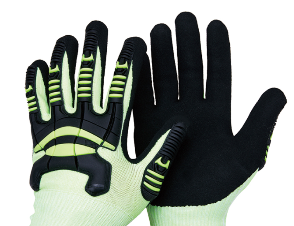 N115012 Nitrile Sandy Palm TPR Impact Protection Anti-Vibration Work Mechanic Gloves