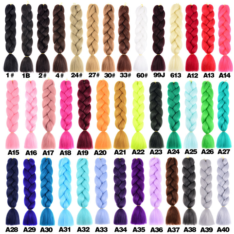 100g Synthetic Jumbo Braiding Hair For Black Women Bomb Twist Crochet Hair Extensions
