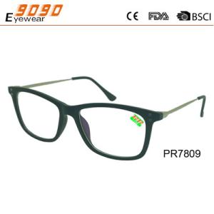 Wholesale New style fashion competitive price plastic reading glasses, metal temple from china suppliers