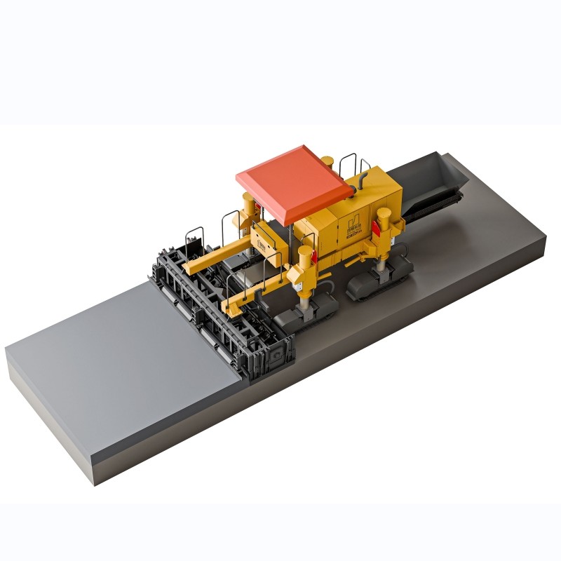 High Pressure Slipform Machine For Rural Road And Shoulder Less Road