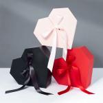 Flower Gift Paper Box Custom Logo Colorful Magnetic Double Open Heart-shaped