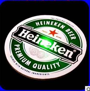 New customed logo promotional acrylic round party club club led flash coaster