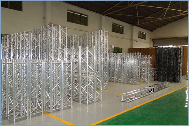 290*290*2000mm Customized Curved Aluminum Truss Stand Lectern Podium