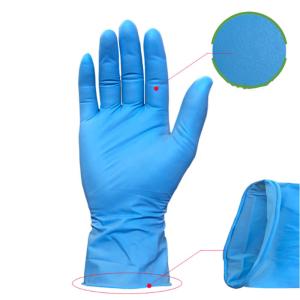 Wholesale Blue Disposable Latex Gloves , Disposable Powder Free Glove Environmental Friendly from china suppliers