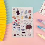 Cute Puffy 3D Cartoon Stickers Promotional Gifts Sprinkle Gold