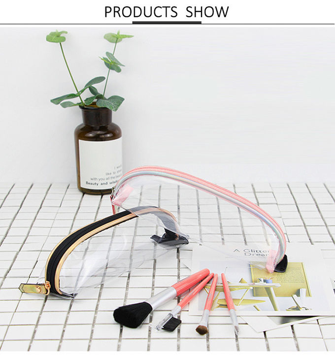 Eco-Friendly Waterproof Transparent Large Capacity Makeup Brush PVC Bag