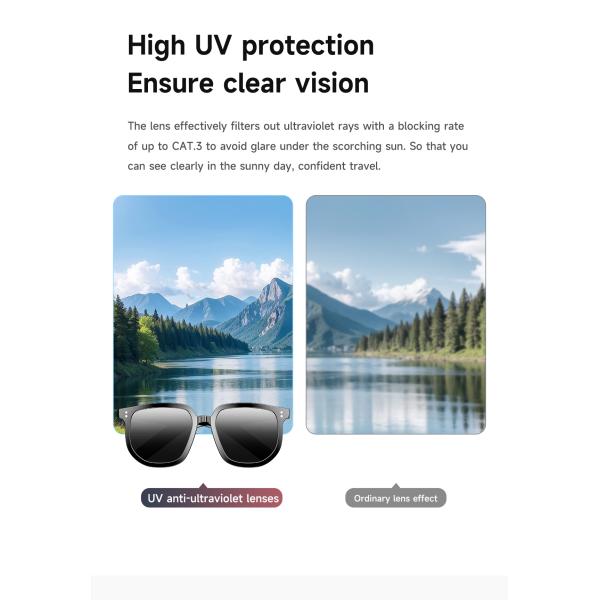 V1 Pro Fashion Smart Sunglasses UV Protection Music Player HD Phone Call Open Ear BT Headset Outdoor Sports Smart Sun Glasses