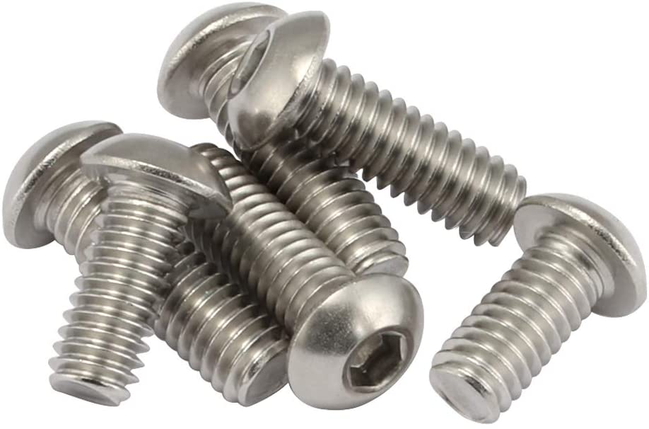 Metric Measurement System 1/4-20 x 1 Inch Stainless Steel Pan Head Socket Cap Bolts Screws 18-8 304 Grade Allen Hex Drive