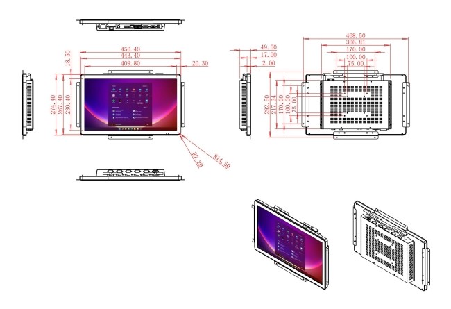 18.5-Inch Windows Embedded Vision Console for Traffic Management Systems, Logistics Terminals, Medical Workstations, and Smart City Dashboards