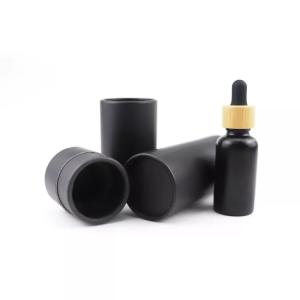 Wholesale Black Cardboard Tube Boxes for Essential Oil Dropper Bottles Cosmetic Packaging Tubes from china suppliers