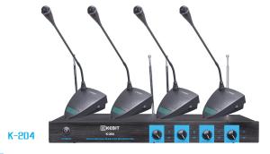Wholesale VHF four channels wireless conference microphone K-204 from china suppliers